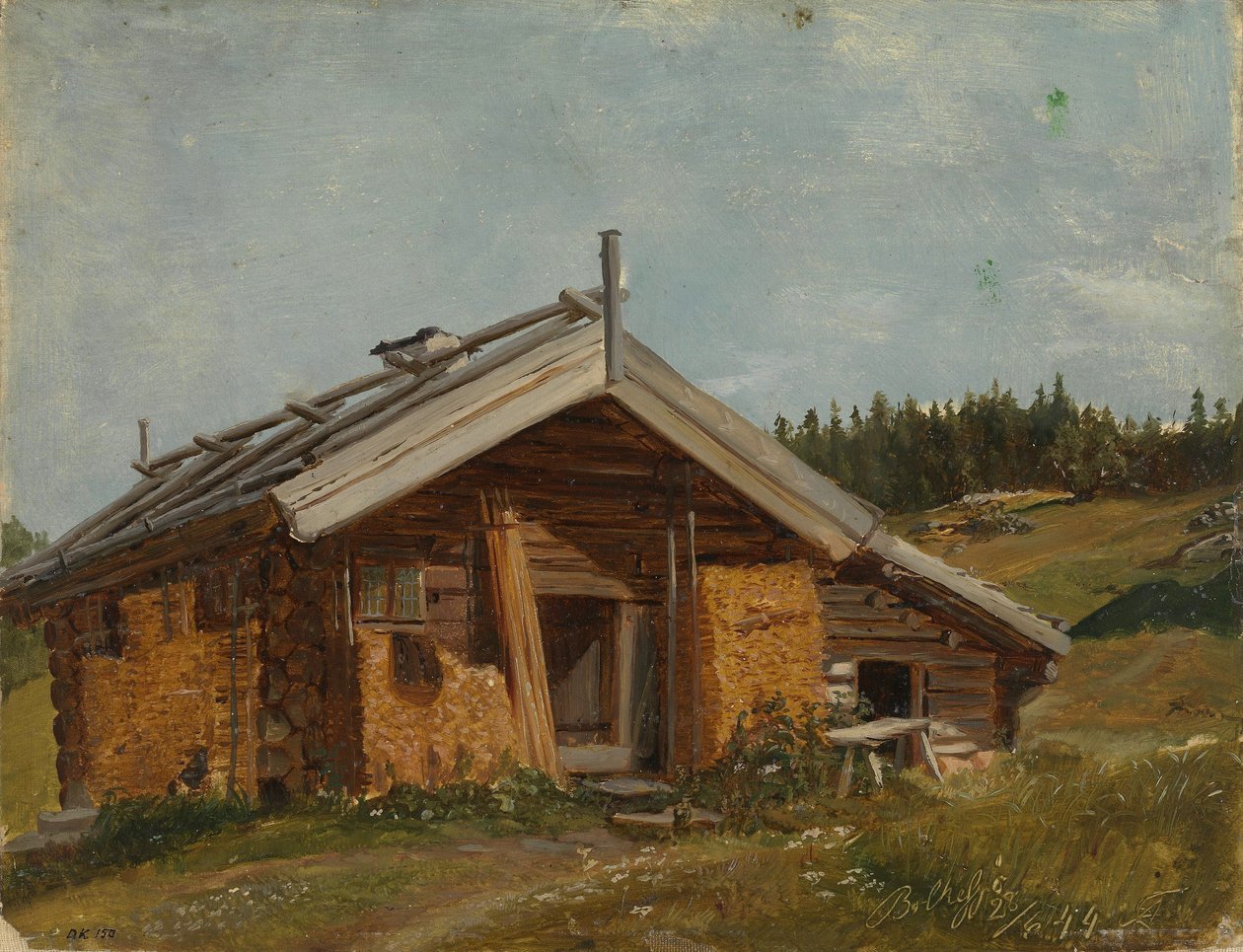 Dom wiejski w Bolkesjø autorstwa Adolph Tidemand