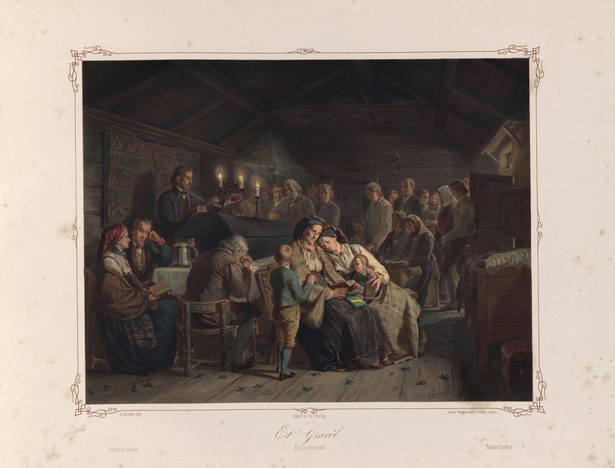 Ilustracja zaczerpnięta z książki Norske Folkelivsgrafikr autorstwa Tidemand, Adolph i opublikowana przez Chr. Tønsberga (Christiania, 1858) autorstwa Adolph Tidemand