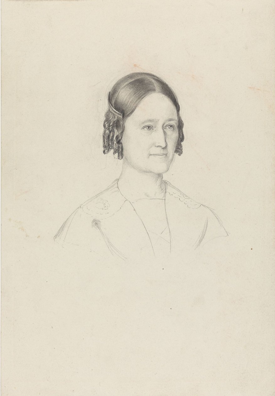 Żona artysty, Johanne Tidemand autorstwa Adolph Tidemand