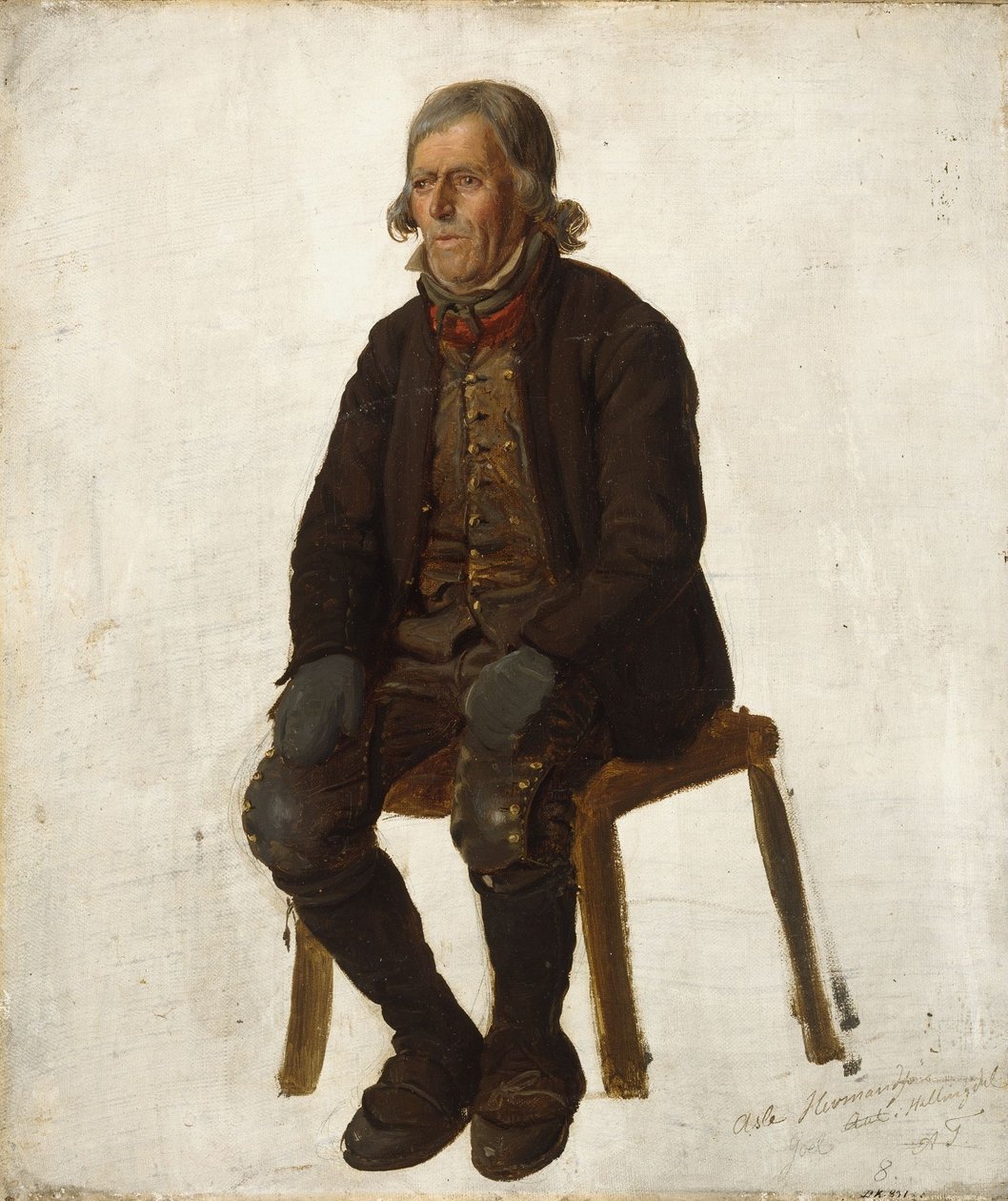 Portret Asle Hermandsøna z Hallingdal autorstwa Adolph Tidemand