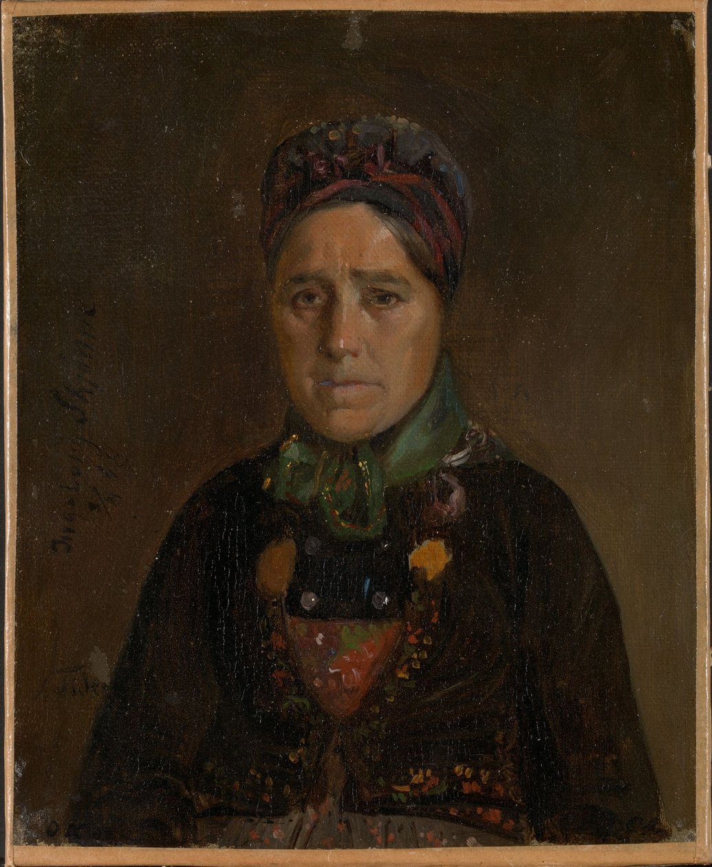 Portret Ingeborg Skjønne z Numedalu autorstwa Adolph Tidemand