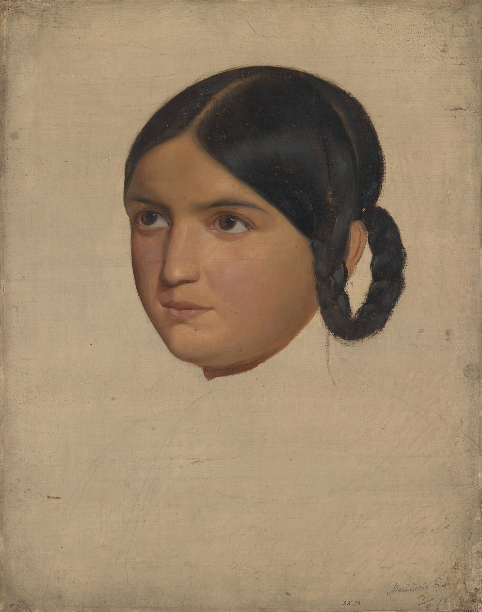 Studium portretowe Mariuccii autorstwa Adolph Tidemand