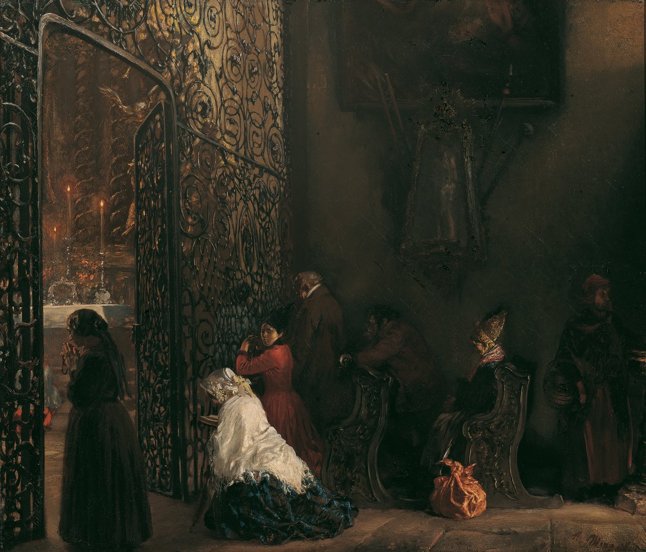 wczesna msza autorstwa Adolph Menzel