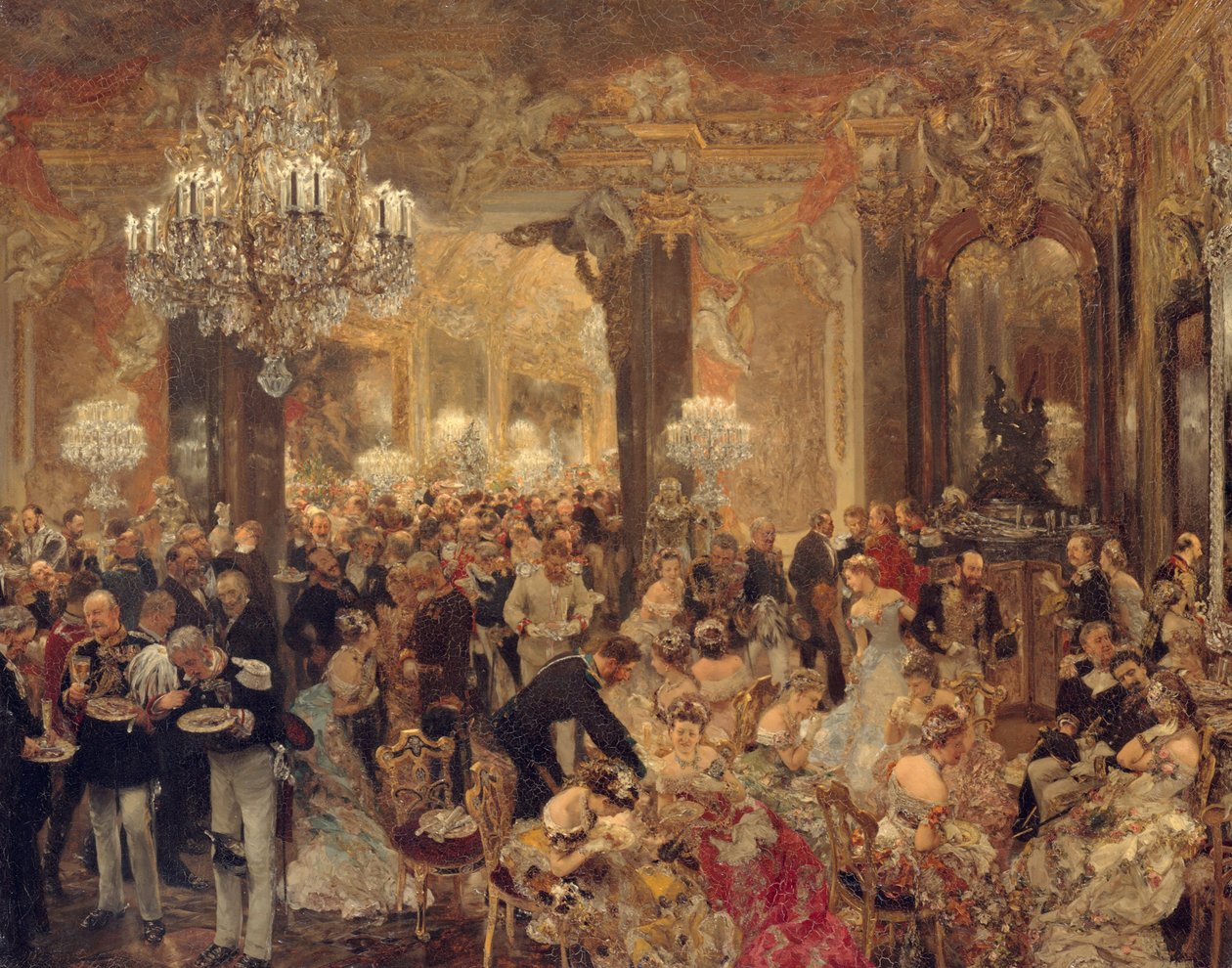 Obiad na balu, 1878 autorstwa Adolph Menzel