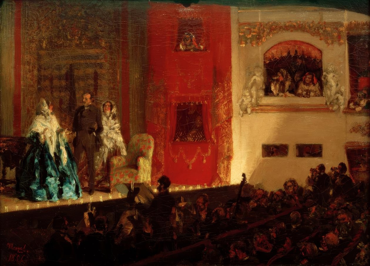 Theatre du Gymnase w Paryżu autorstwa Adolph Menzel