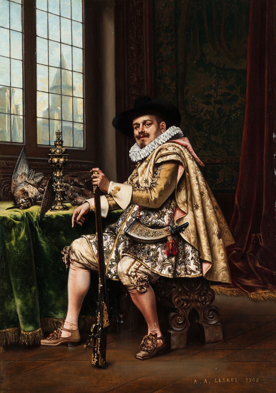 Szlachcic po polowaniu autorstwa Adolphe Alexandre Lesrel