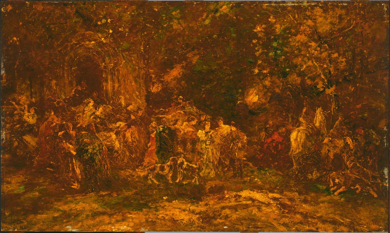 Kult leśny autorstwa Adolphe Joseph Thomas Monticelli