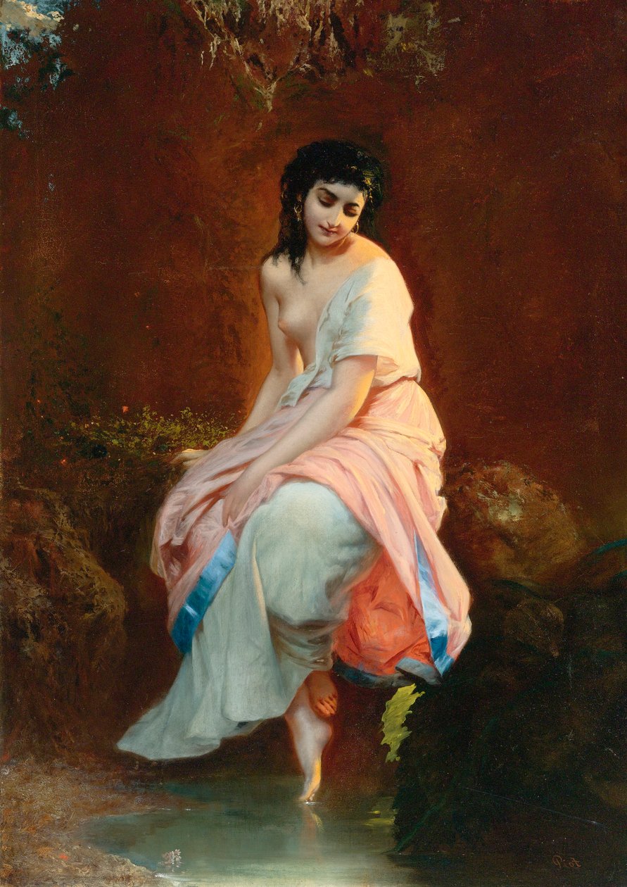 Kąpiący się autorstwa Etienne Adolphe Piot