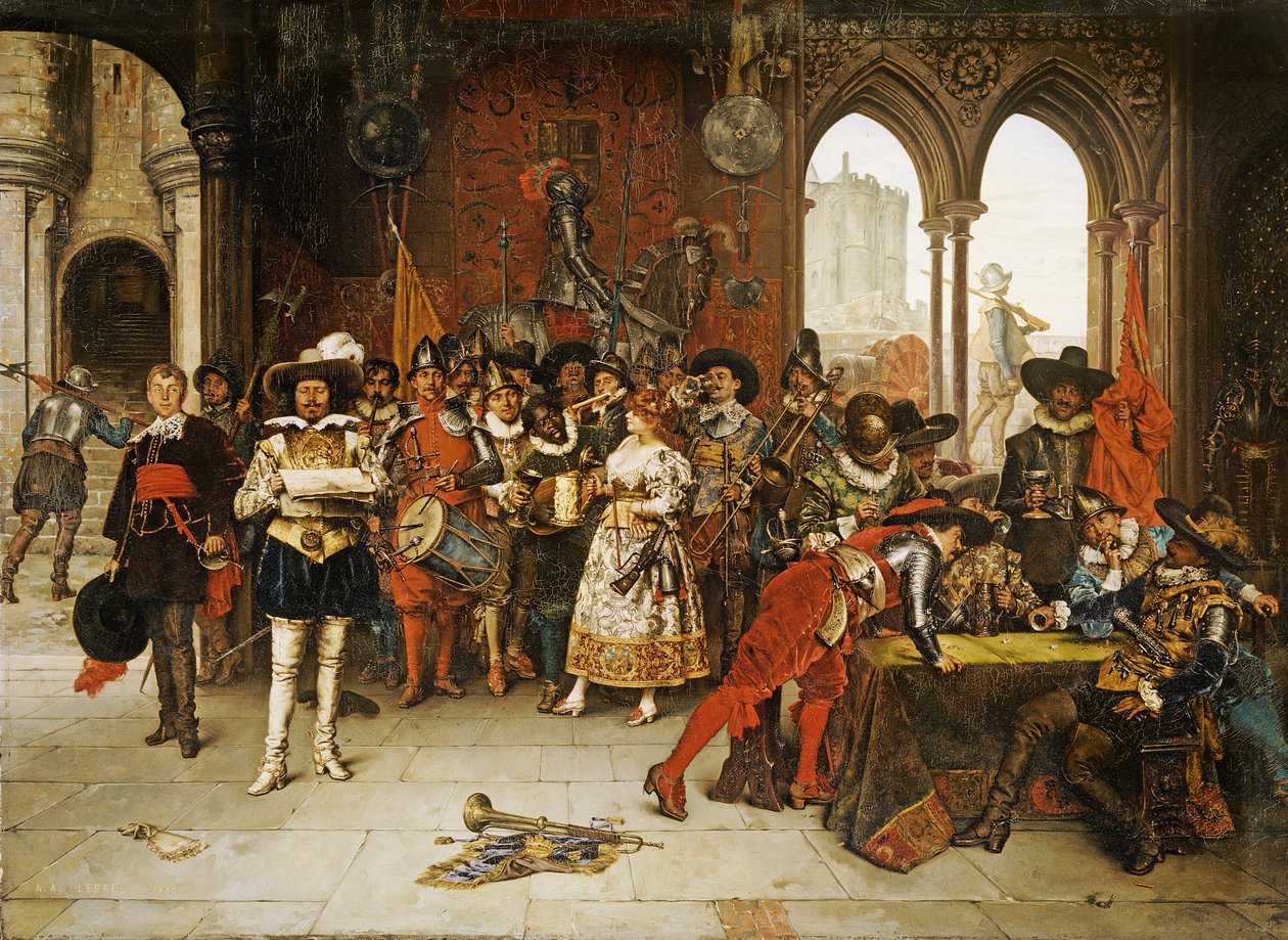 Muszkieterowie króla autorstwa Adolphe Alexandre Lesrel