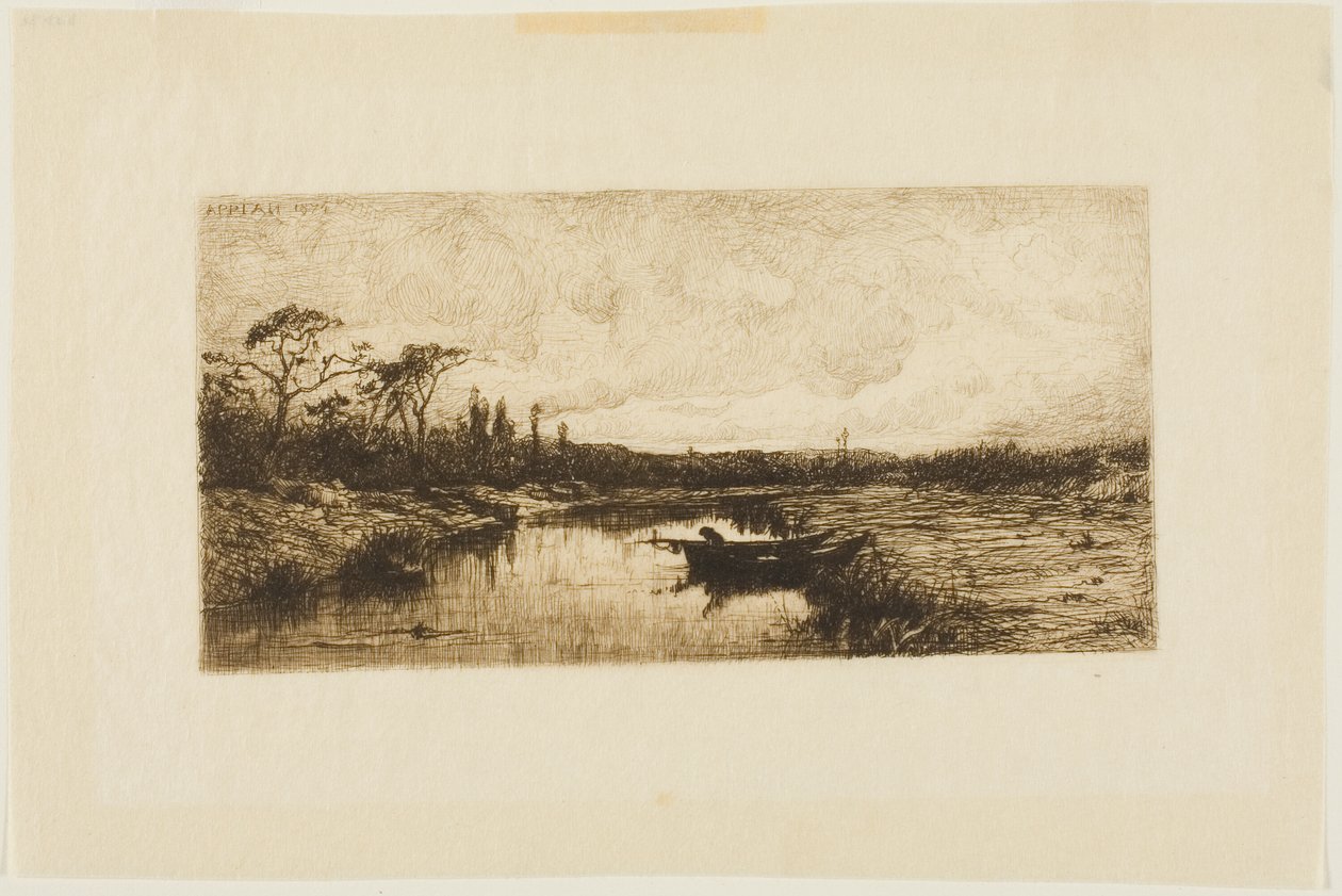 Jesienny wieczór: niedaleko Rossillon autorstwa Adolphe Appian