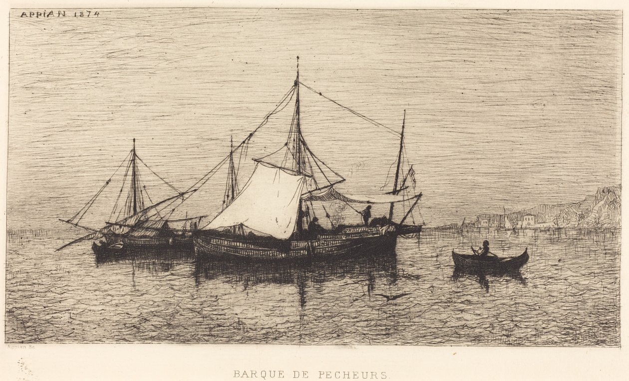 Łódź rybacka autorstwa Adolphe Appian