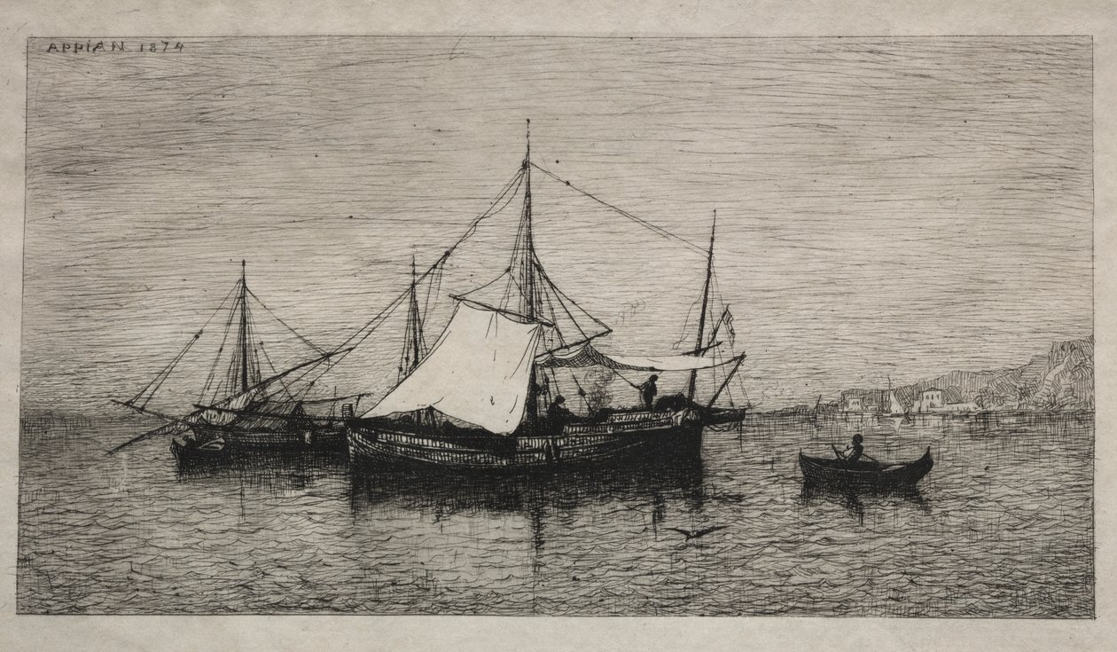 Łodzie kabotażowe (wybrzeża Włoch) autorstwa Adolphe Appian