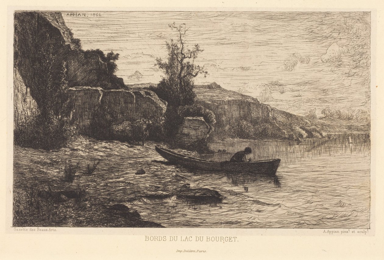 Brzegi jeziora Bourget autorstwa Adolphe Appian
