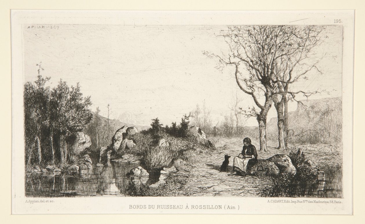 Brzegi potoku w Rossilon (Ain) autorstwa Adolphe Appian