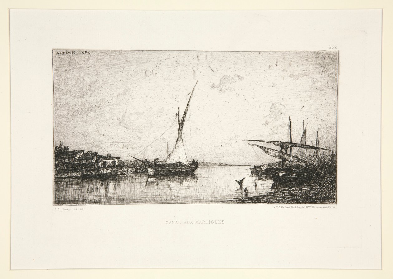 Kanał w Martigues autorstwa Adolphe Appian