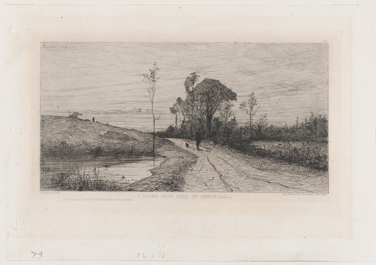 Nowy staw w pobliżu Creys (Isère) autorstwa Adolphe Appian