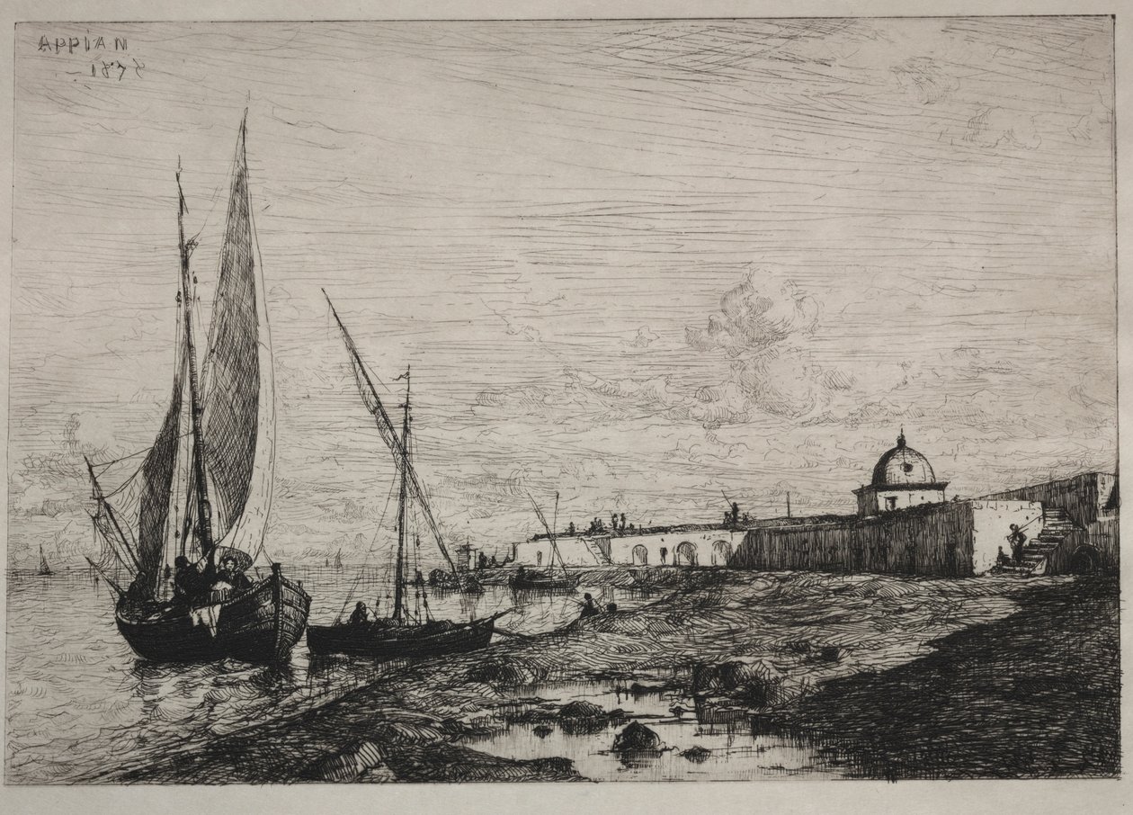 Port w San Remo, 1878. autorstwa Adolphe Appian