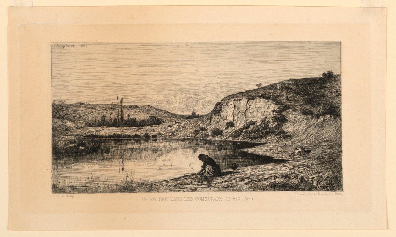Skała w gminie Rix (Ain) autorstwa Adolphe Appian