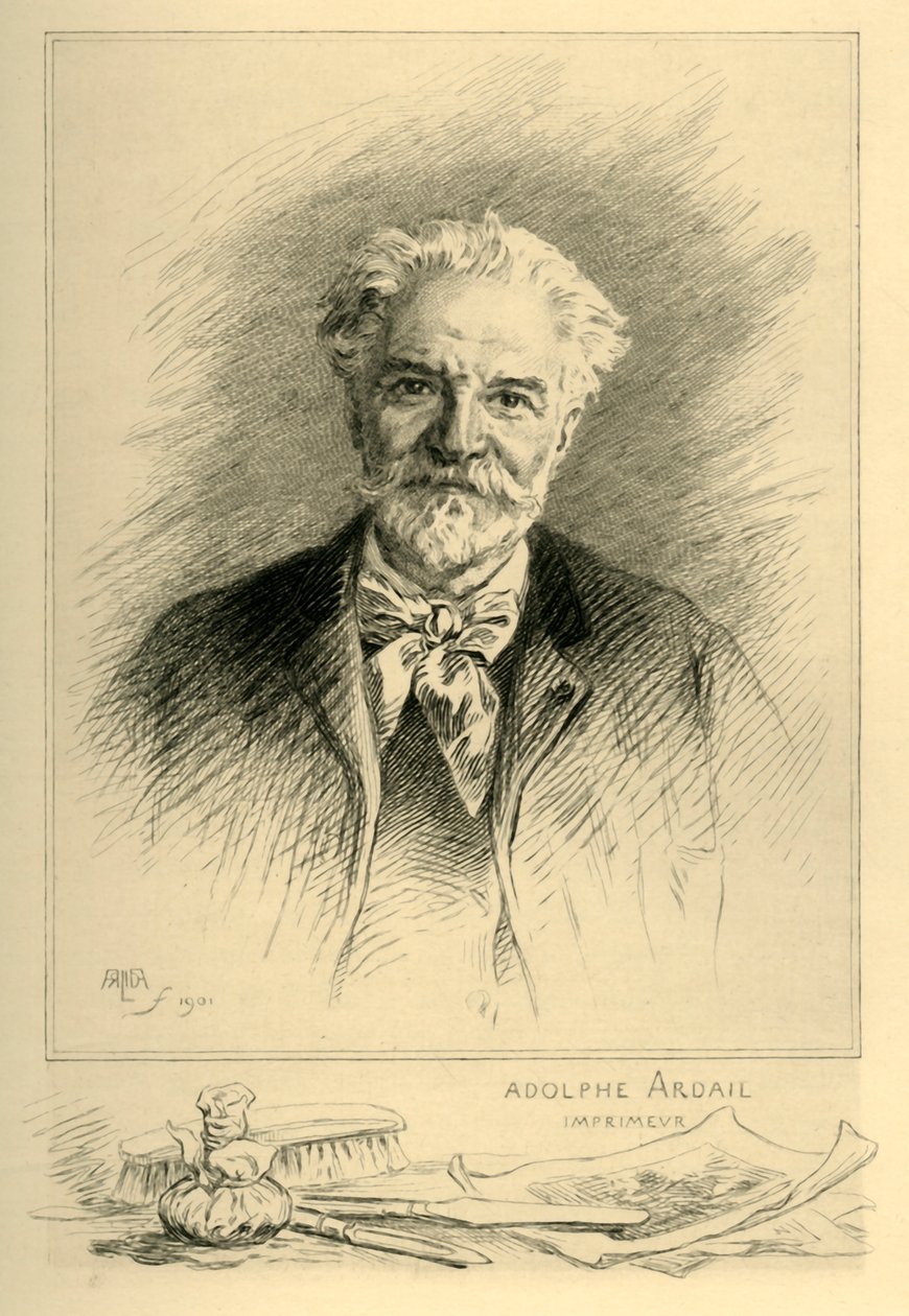 „Adolphe Ardail, drukarz”, 1901, 1903. autorstwa Adolphe Ardail