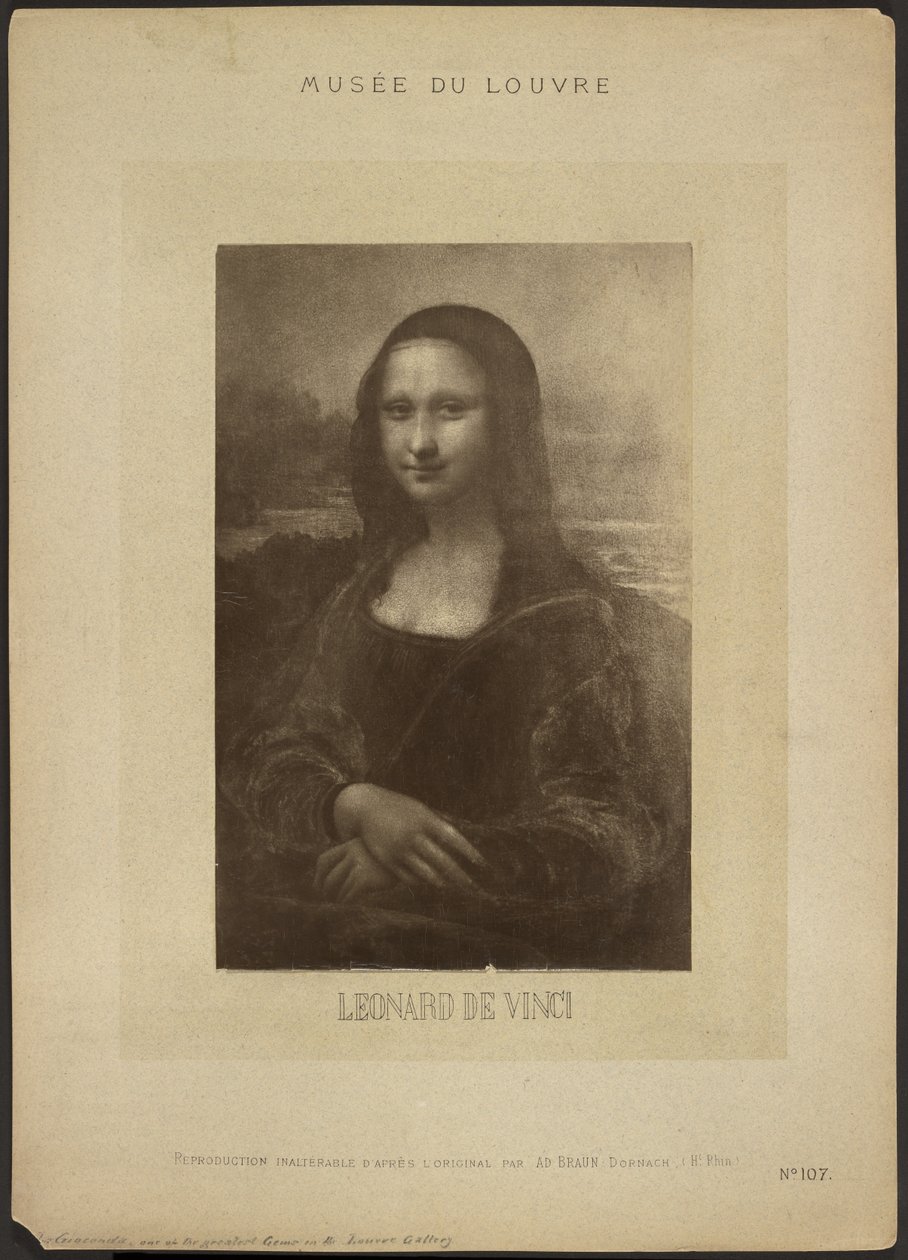 [Mona Lisa autorstwa Da Vinci, Luwr] autorstwa Adolphe Braun