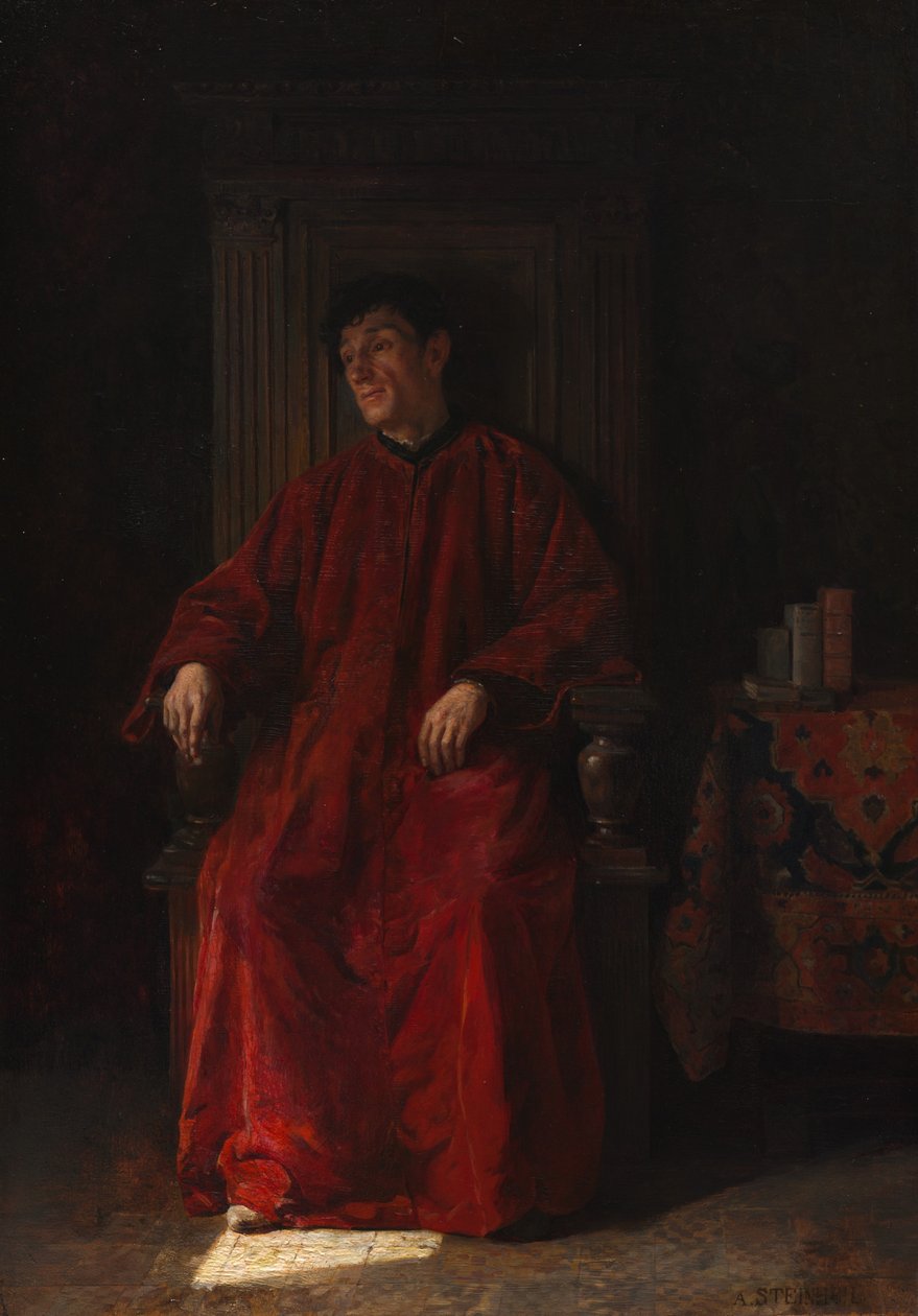 Sędzia w czerwonej szacie, ok. 1890 (olej na płycie) autorstwa Adolphe Charles Edouard Steinheil