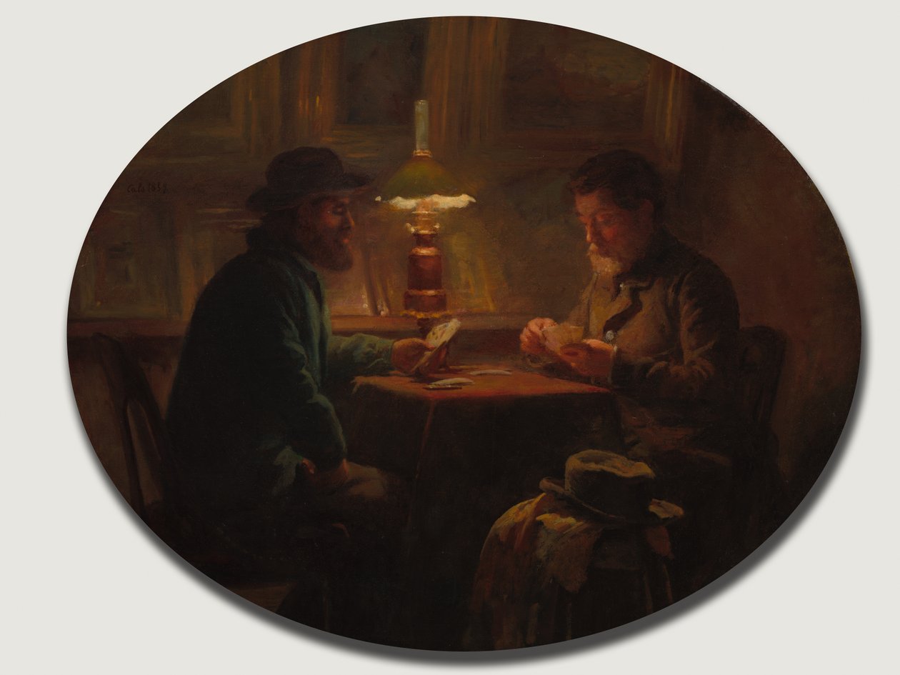 Gra karciana u ojca Martina, 1859. autorstwa Adolphe Felix Cals