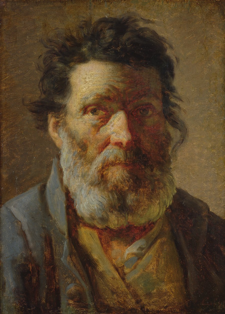 Głowa starego człowieka autorstwa Adolphe Felix Cals