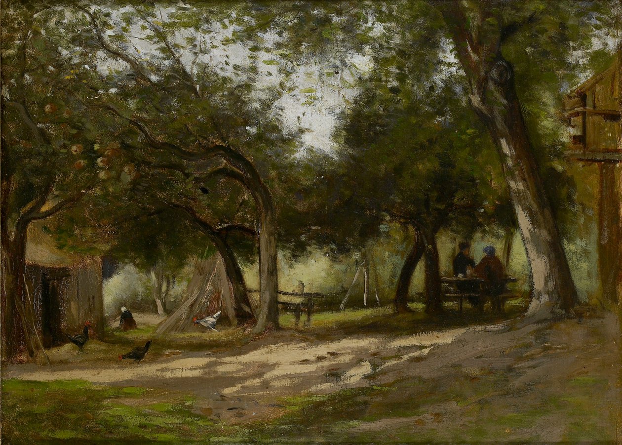 Krajobraz z folwarkiem, 1830-1880 autorstwa Adolphe Felix Cals