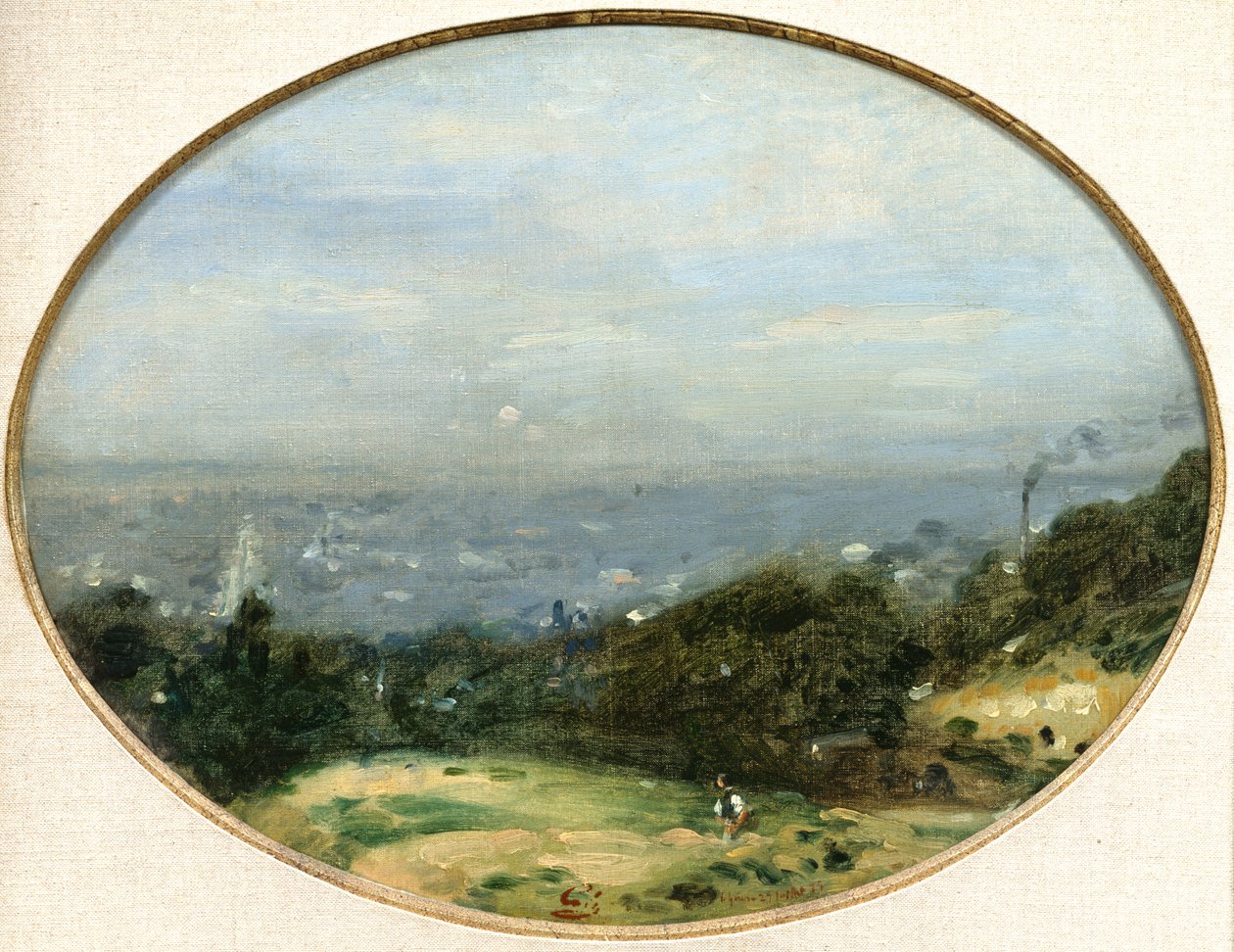 Widok na Hawr, 1875 autorstwa Adolphe Felix Cals
