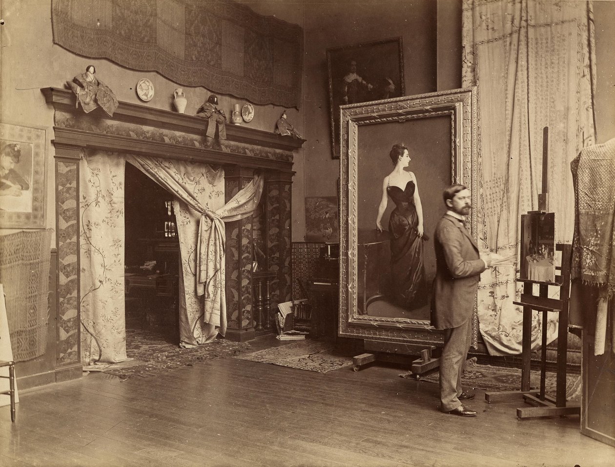 John Singer Sargent w atelier autorstwa Adolphe Giraudon