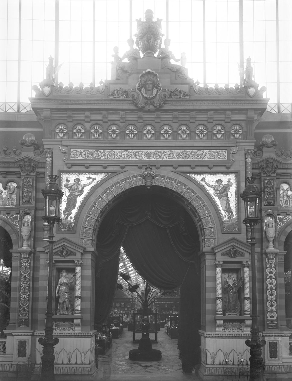 Portyk Ceramiki, Wystawa Powszechna, Paryż, 1889 autorstwa Adolphe Giraudon