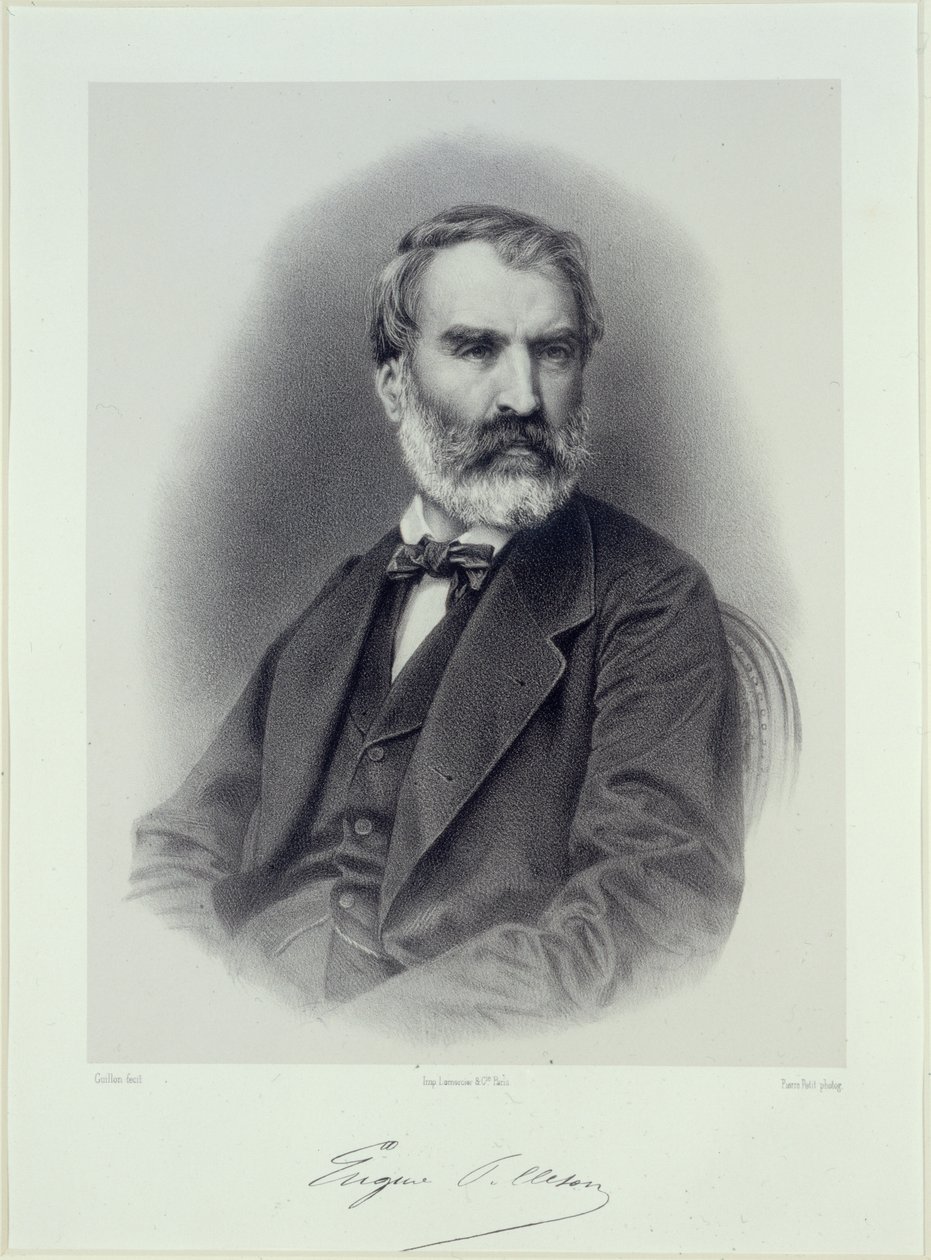 Portret pisarza Eugène Pelletana 1813-1884. autorstwa Adolphe Guillon