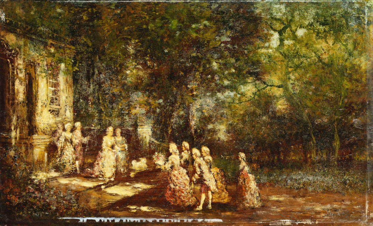 Wizyta u księżnej; Odwiedź a la Princesse, ok. 1860 autorstwa Adolphe Joseph Thomas Monticelli