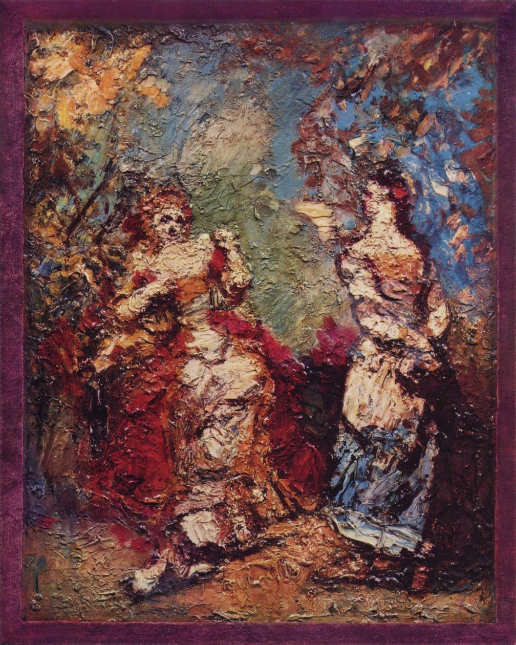 Francuski: Les Précieuses Ridicules autorstwa Adolphe Joseph Thomas Monticelli