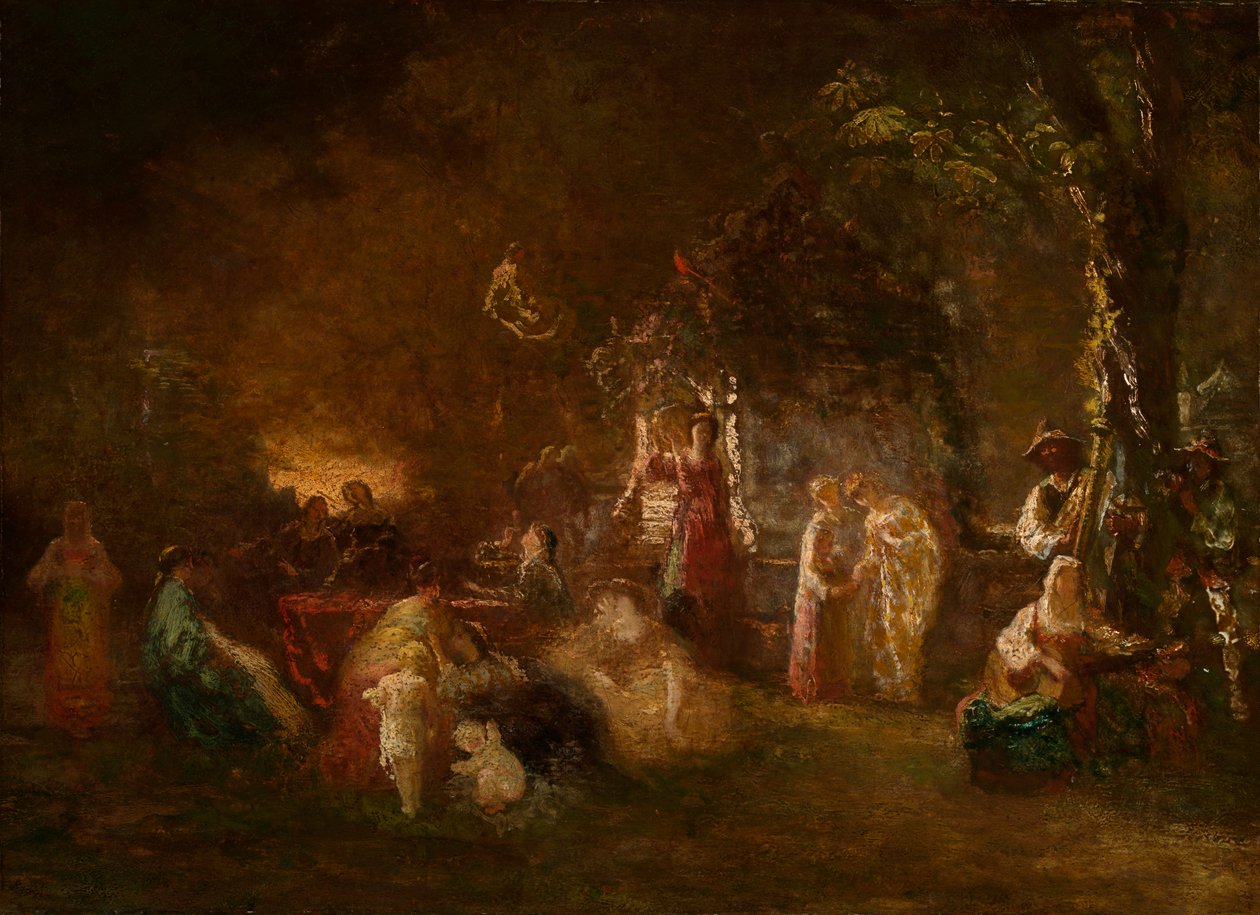 Fête Champêtre, ok. 1844-86 (olej na płótnie) autorstwa Adolphe Joseph Thomas Monticelli