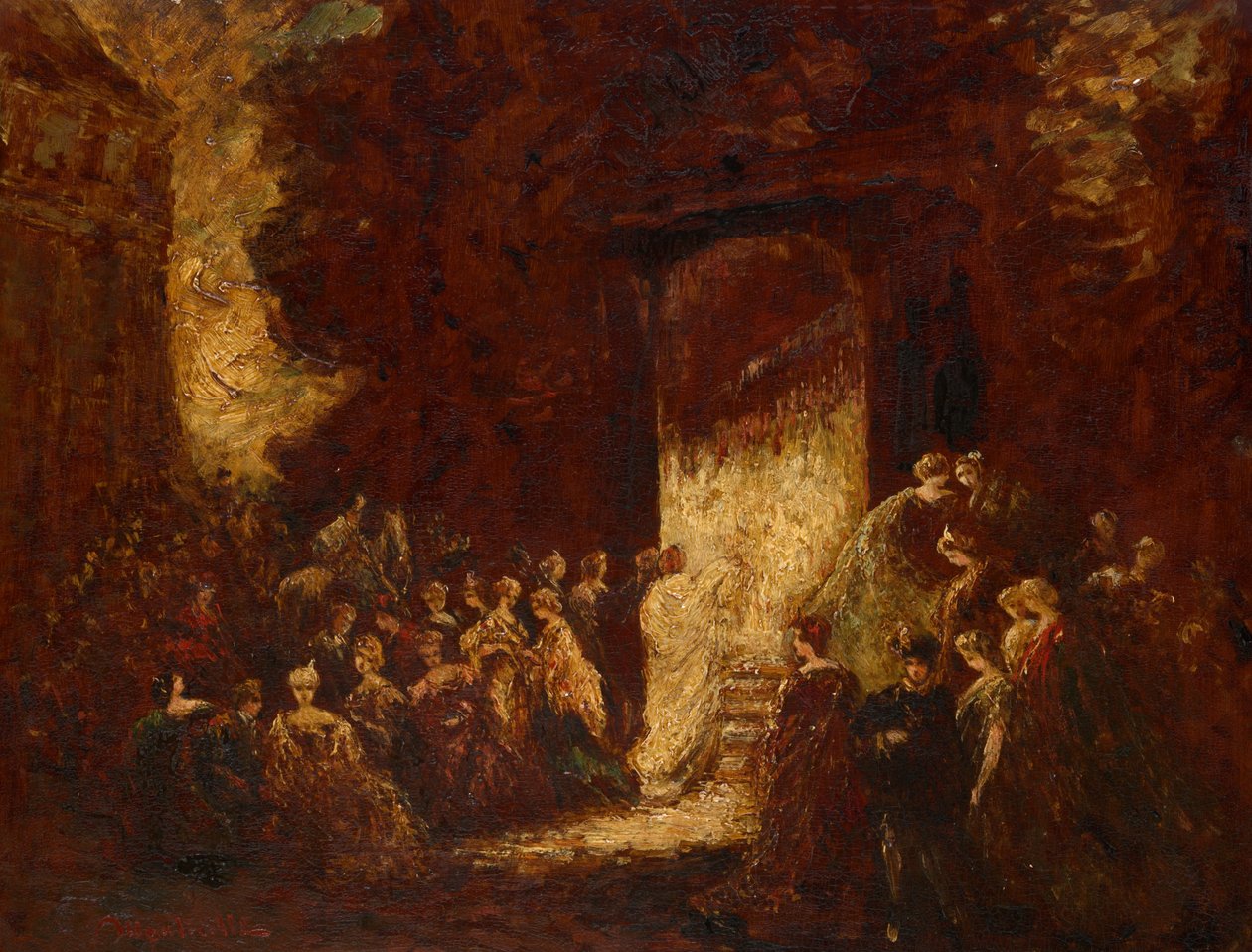 Popołudniowa impreza autorstwa Adolphe Joseph Thomas Monticelli