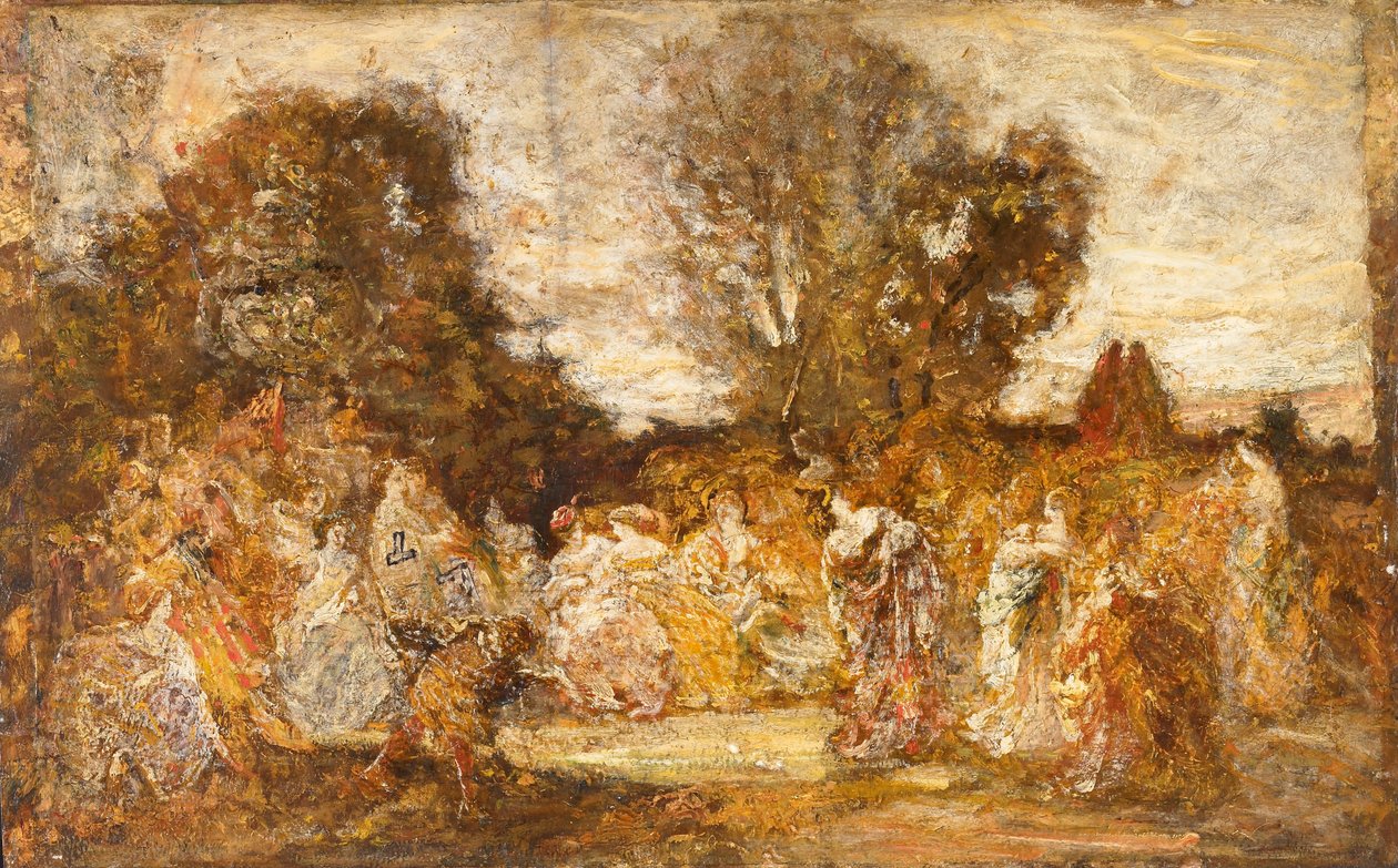 Panie w ogrodzie autorstwa Adolphe Joseph Thomas Monticelli