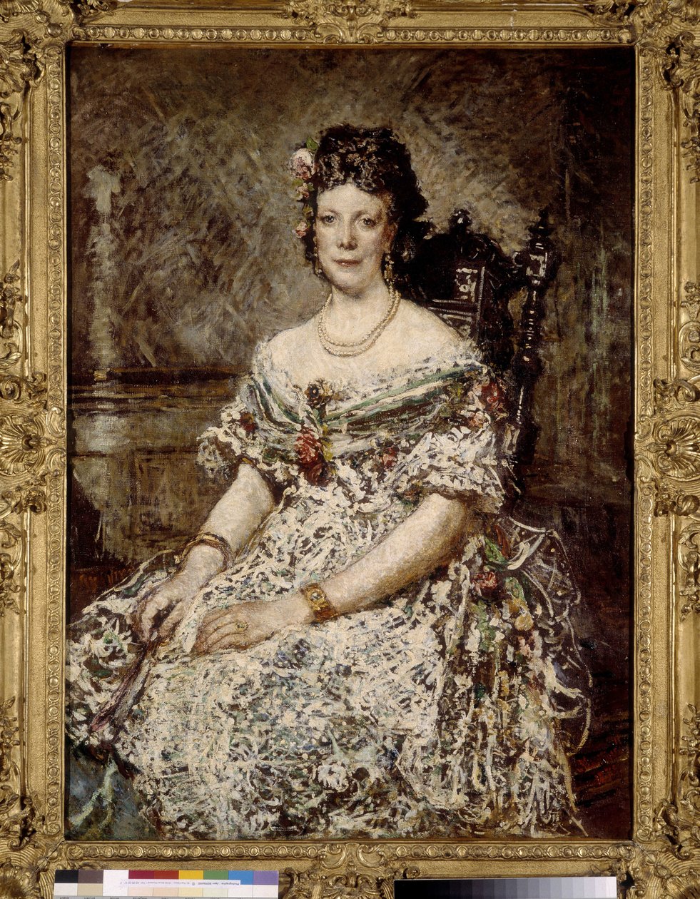 Portret Madame Pascal, żony konsula Boliwii w Marsylii autorstwa Adolphe Joseph Thomas Monticelli
