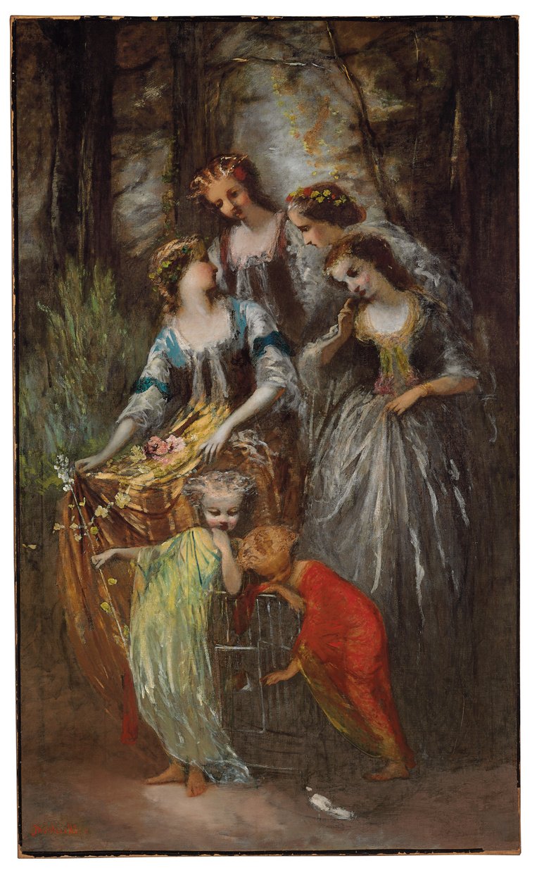 Cesarzowa Eugenia i jej pomocnicy autorstwa Adolphe Joseph Thomas Monticelli