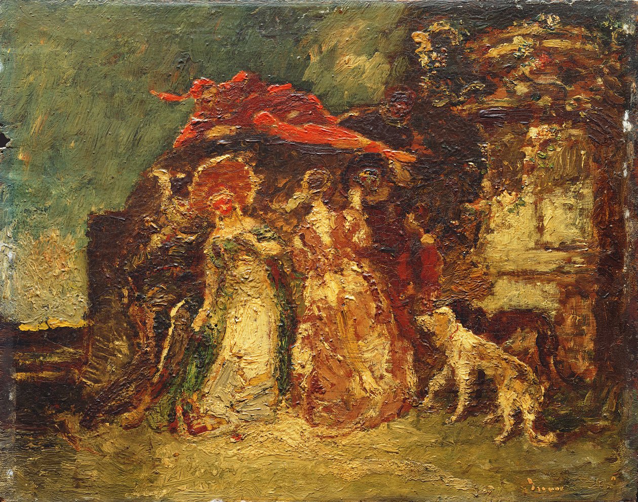 Nieznany obraz autorstwa Adolphe Joseph Thomas Monticelli