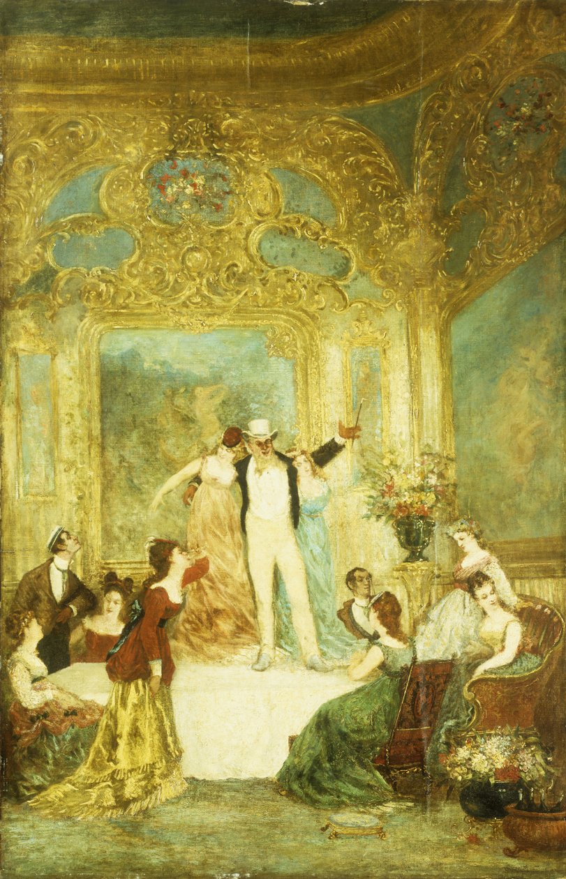 Wieczór w La Paiva autorstwa Adolphe Joseph Thomas Monticelli