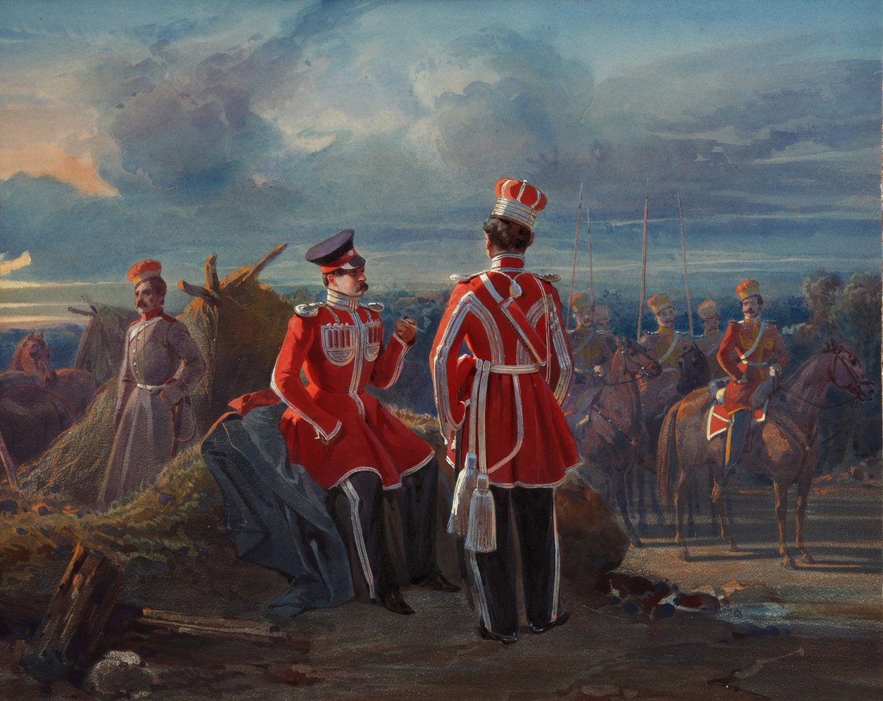 Eskadra Ratowników Tatarów Krymskich, ok. 1930 r. 1850 autorstwa Adolphe Ladurner