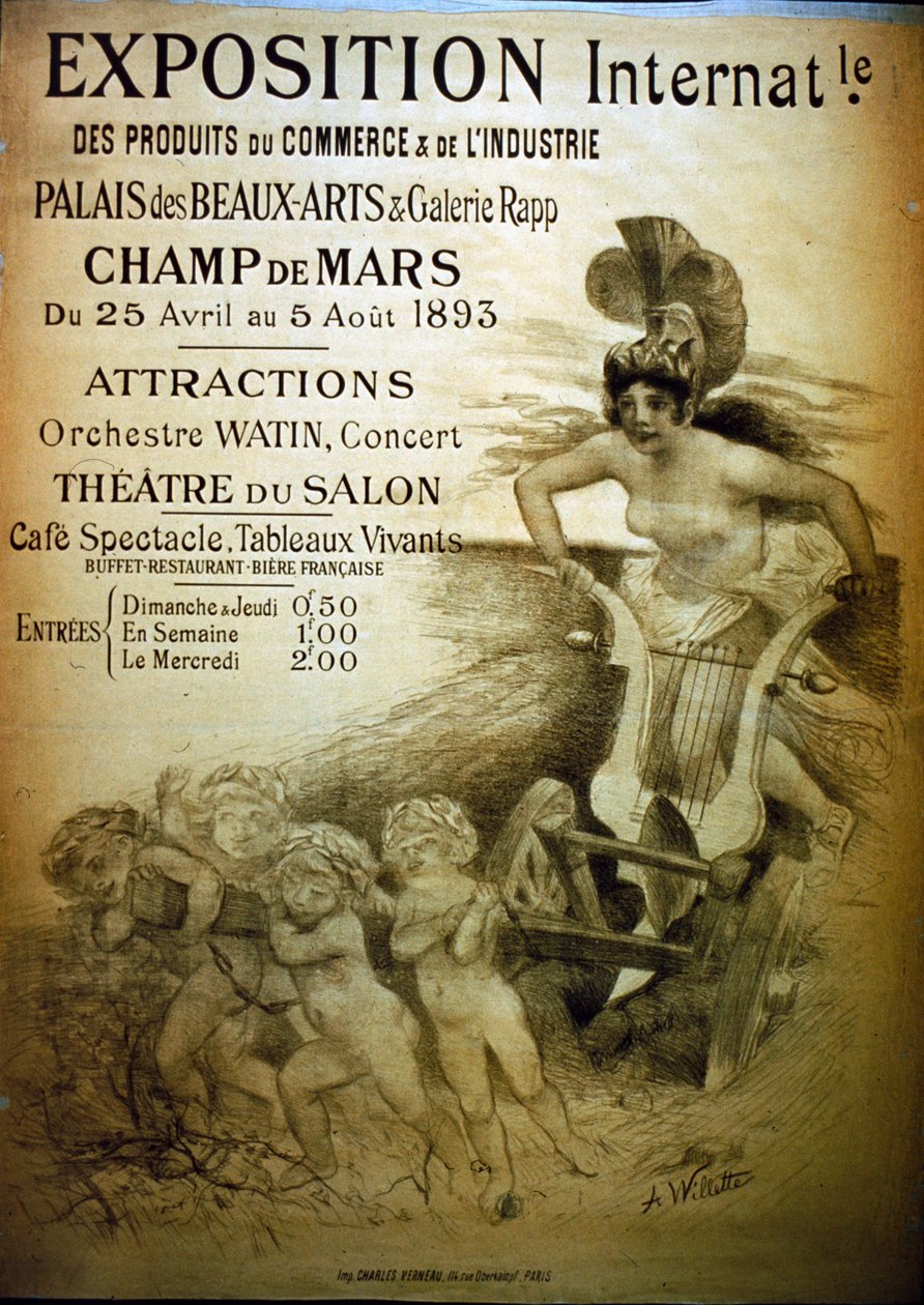 Wystawa Międzynarodowy plakat autorstwa Adolphe Leon Willette