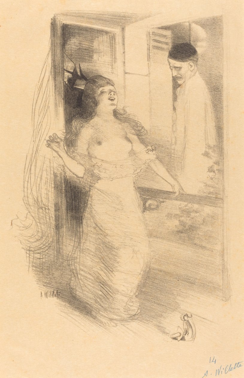 Wiszący Klaun (Pierrôt pendu) autorstwa Adolphe Leon Willette