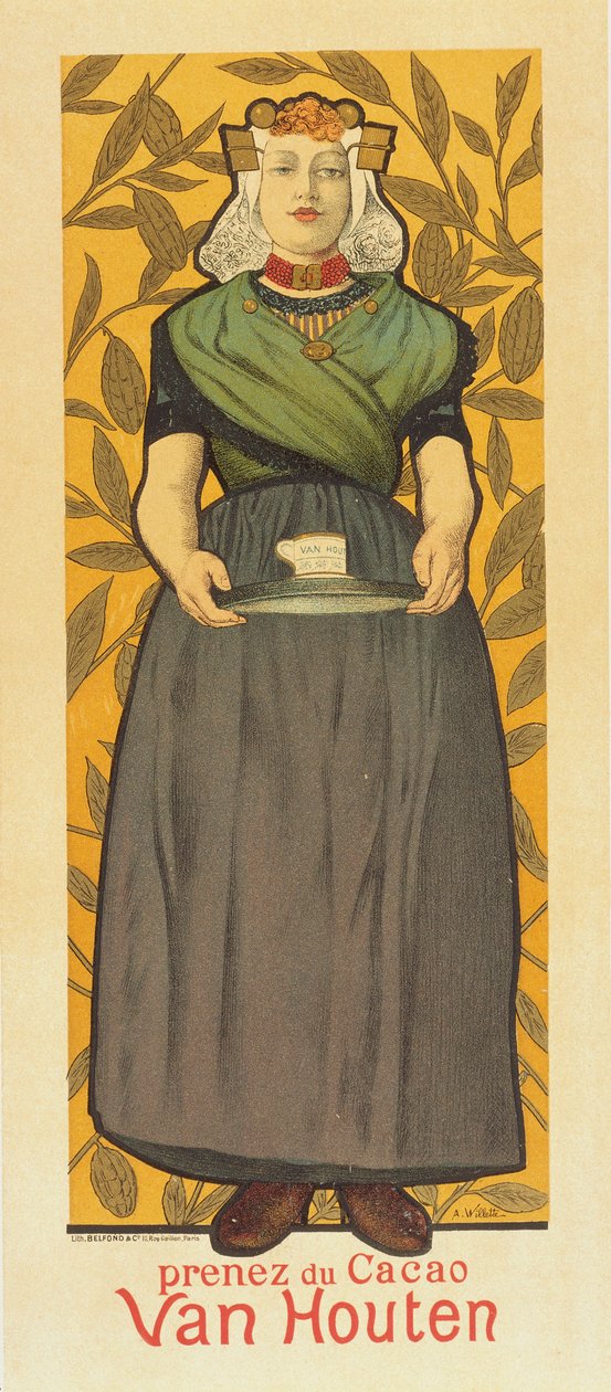 Prenez du Cacao Van Houten autorstwa Adolphe Leon Willette