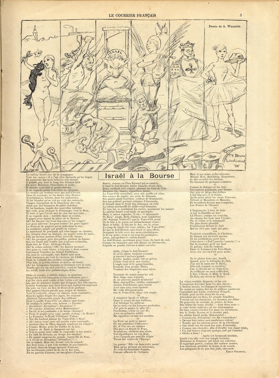 Courier francais, Satirique en B & B autorstwa Adolphe Leon Willette