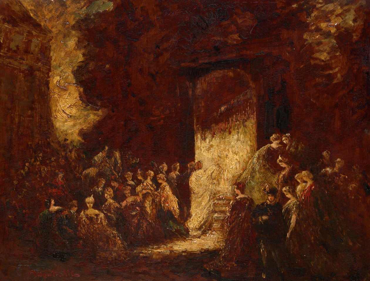 Impreza popołudniowa, ok. godz. 1880. autorstwa Adolphe Monticelli