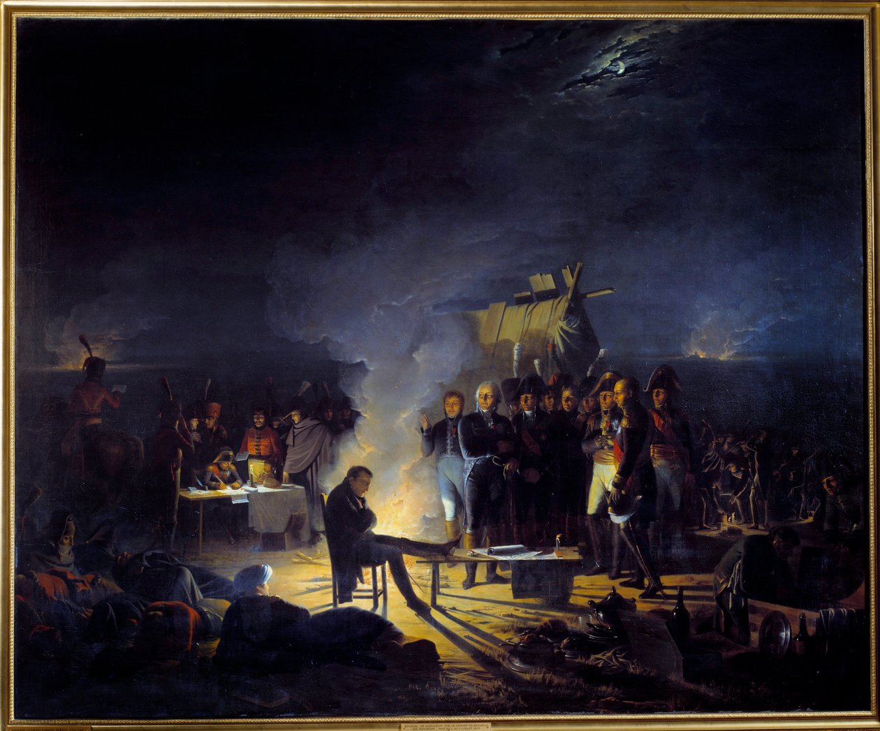 Biwak Napoleona I na polu bitwy pod Wagram (5-6 lipca autorstwa Adolphe Roehn