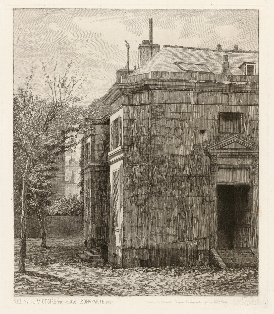 Ulica Zwycięstwa (70). Hotel Bonaparte autorstwa Adolphe Théodore Jules Martial Potémont