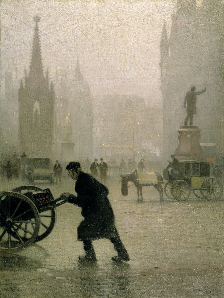 Plac Alberta w Manchesterze autorstwa Adolphe Valette